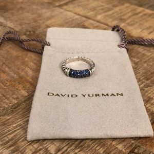 David Yurman sapphire cable ring